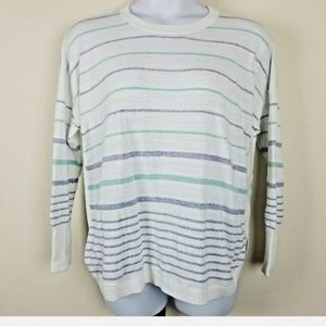 Vineyard Vines Striped Relaxed Cotton Sweater XL